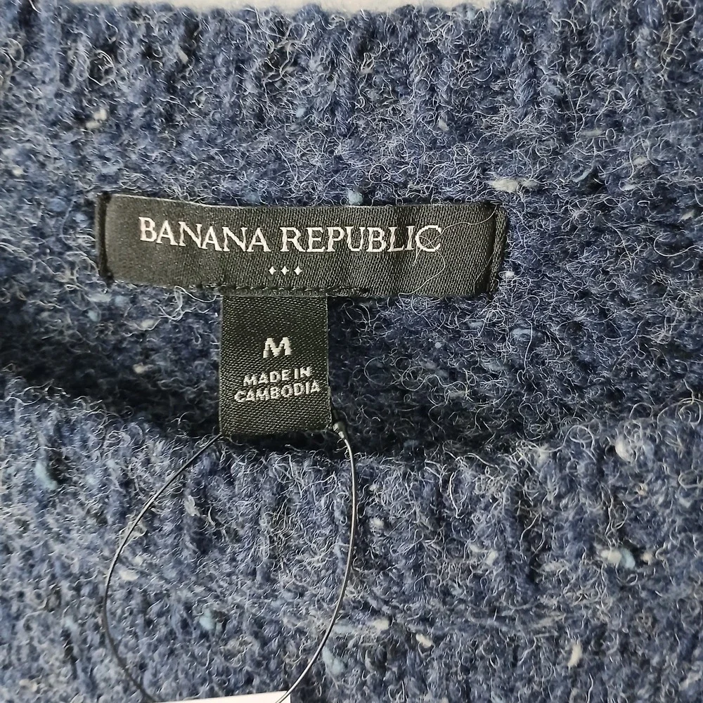 Banana Republic Men's Size Medium Tweed Crew-Neck Sweater Long Sleeve NWT $90!!!